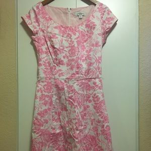 Isaac Mizrahi pink floral vintage style dress